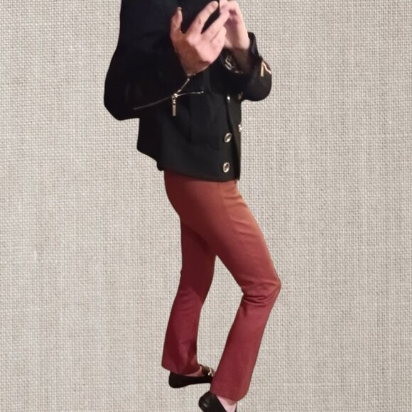 EVERLANE Stretch Ponte Trousers Flare Leg 00 - Picture 9 of 11